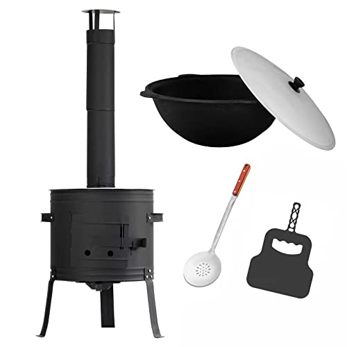 Four Extérieur Uchag 4BIG.fun - Acier Inoxydable Ø38cm - Pour Kazan Et Marmite - 117cm De Haut