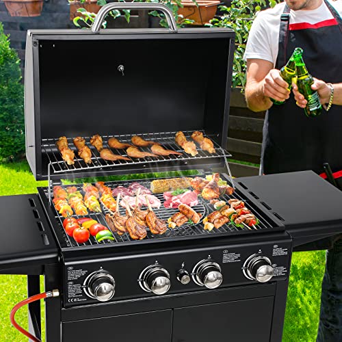 4 Brenner Gasgrill Master BBQ Grillwagen mit Hochleistungsbrennern