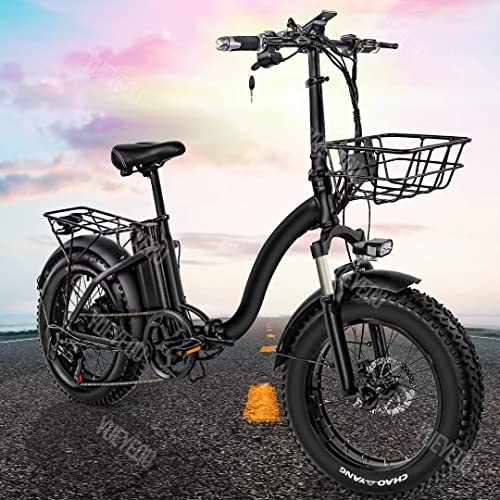 20 Zoll EBike Klapprad mit 48V 18A LithiumAkku, 4,0 Fette Reifen, Shimano 7Gang und City E