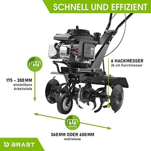 BRAST Benzin Motorhacke Gartenfräse BRBAF 5500 1,9kW(2,6PS)5,15kW