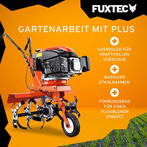 FUXTEC Benzin Gartenfräse SET FXAF1139 mit Breitenerweiterung