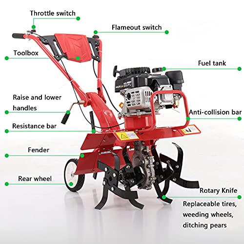 QILIN Benzin Motorhacke Pinne 4in1 Frontzinkenfräse/Grubber