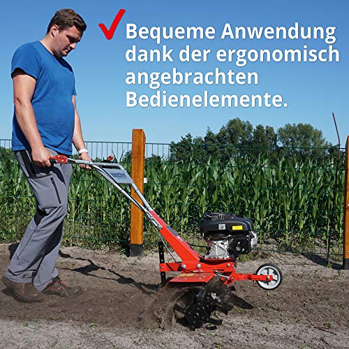 HECHT Benzin Motorhacke 60cm Arbeitsbreite 4 Takt Motor 24 harte Messer