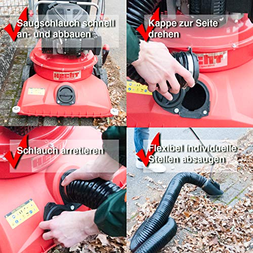HECHT 8514 BenzinLaubsauger mit Rotationsbürste und HäckslerFunktion