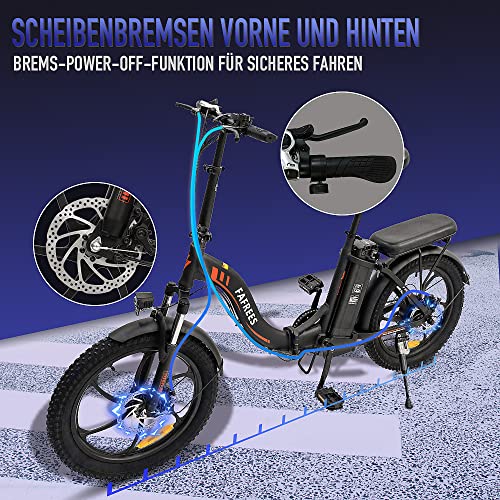 Fahrrad Zubehör Fafrees 20 Zoll Elektrofahrrad 250W 25 Km/h 16,75ah 36V E Klapprad E Bike Damen