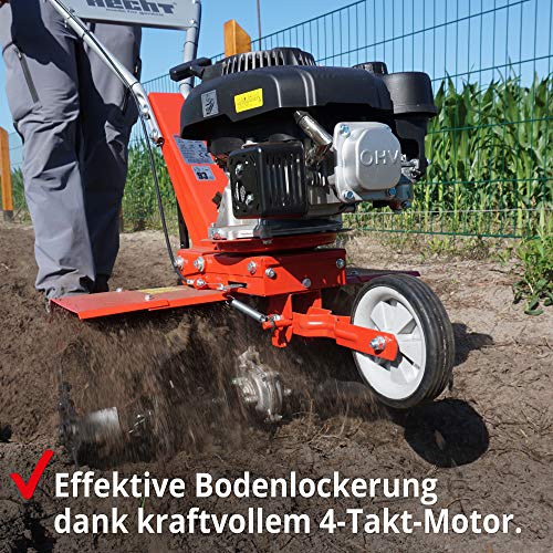 HECHT Benzin Motorhacke 60cm Arbeitsbreite 4 Takt Motor 24 harte Messer