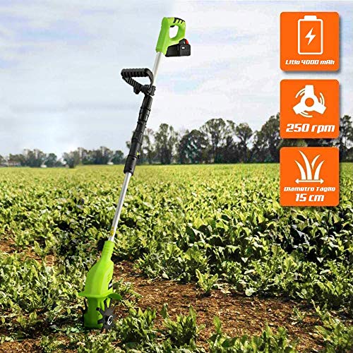 BAKAJI ElektroMotorhacke für den Garten, LithiumAkku 20V 4000mAh, 2