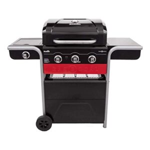 Char-Broil Gas2Coal® 330 Hybrid Grill - 3 Brenner Gas & Kohlegrill mit Seitenbrenner, Schwarz. & Amazon Basics - Gasgrill-Abdeckung - Mittel, Schwarz