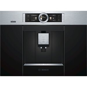 Bosch CTL636ES6 Serie 8 Smarter Einbau-Kaffee-Vollautomat, 45 x 56 cm Nische, 2,4L Wassertank, autoMilk Clean nach jedem Getränk, SilentCeram Drive leises Mahlwerk, MyCoffee Getränke speichern