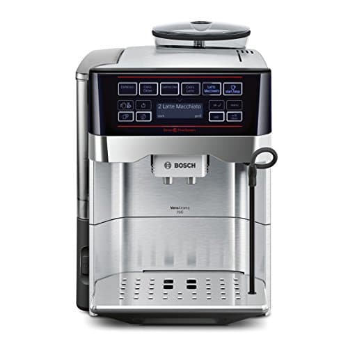 Bosch TES60759DE VeroAroma 700 Kaffeevollautomat (1500 W, 1,7 L, 19 Bosch TES60759DE Kaffeevollautomat VeroAroma 700 OneTouch Zubereitung/Double Cup (1500 W, 1,7 L, 19 bar, Cappuccinatore) edelstahl