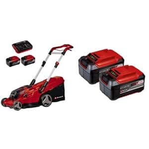 Einhell Akku-Rasenmäher RASARRO 36/42 Kit Power X-Change (36V, 42 cm Schnittbreite, bis 725 m², Brushless, 50L Fangkorb, Mulchfunktion, inkl. 4X 5,2...