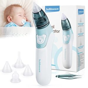 Baby Nasensauger, elektrischer Nasenreiniger & Ohrenschmalzentferner mit 4 wiederverwendbaren Rotzsaugdüsen für Neugeborene, Kleinkinder und Säuglinge