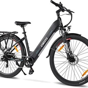 ESKUTE E-Bike Polluno mit 36V 14.5Ah Samsung-Zellen Akku E-Bike Tiefeinsteiger bis zu 100km Lange Range Elektrofahrrad 28 Zoll Pedelec 250W Heckmotor E-Citybike Hollandrad