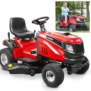 NEU – HECHT Rasentraktor mit Seitenauswurf – Benzin Rasenmäher Traktor mit Einzylinder 4-Takt-OHV Motor – 10,3 kW Motorleistung – Aufsitzrasenmäher...