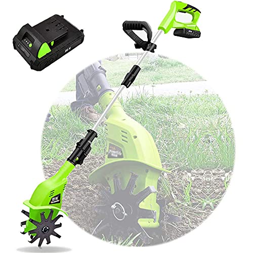 Kabellose Motorhacke Rotavator, 20V Handfräse mit Akku und Ladegerät