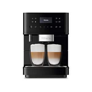 Miele CM 6160 MilkPerfection Kaffeevollautomat-OneTouch for Two,AromaticSystem,4 Genießerprofile,DoubleShot,WLAN-fähig,LED-Beleuchtung,leichte Reinigung ,1000ml, 42.7 x 25.1 x 35.9 cm,Obsidianschwarz