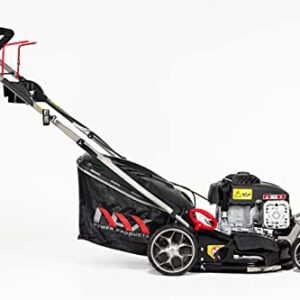 Benzin-Rasenmäher mit Antrieb NAX 1000S Motor Briggs & Stratton 450E Series 125 cm3 Mähbreite 42cm Fangkorb 45l wendige Vorderräder...