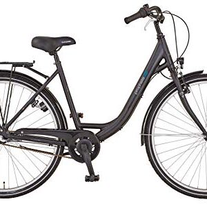 Prophete Unisex – Erwachsene Geniesser City Bike 20.BSC.10 28" Fahrrad Damen/Herren Shimano 3-Gang Nabenschaltung | Waverahmen | Schwarz matt, RH 50