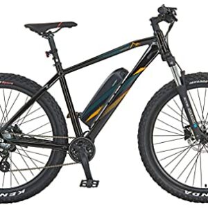 Prophete Unisex – Erwachsene Graveler eM100 E-MTB | E-Bike Herren/Damen Pedelec Mountainbike 27,5" | BLAUPUNKT Hinterradmotor | schwarz orange türkis