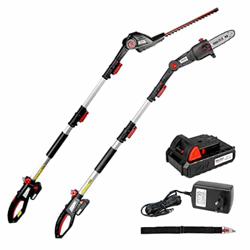 WALTER AkkuHochentaster/Heckenschere 20V, 2in1 Kombigerät mit