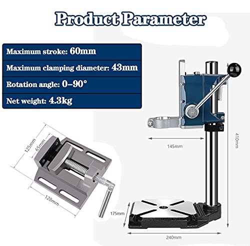 Bohrständer Für Handbohrmaschinen - 0-90° Drehbar Mit Höhenverstellung & Gusseisen-Basis