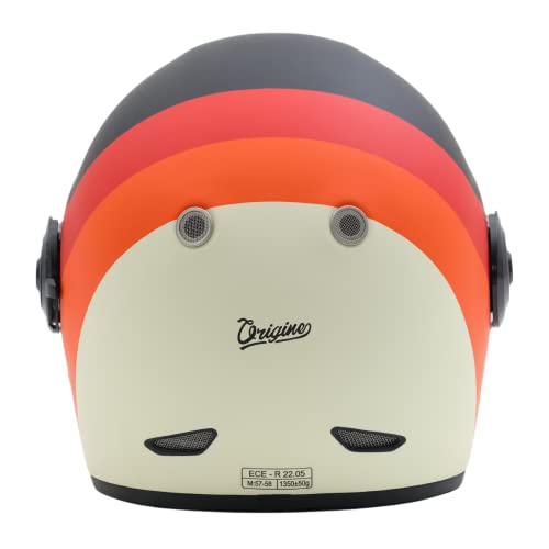 Vintage Integral-Motorradhelm – DOT/ECE Geprüft, ABS-Schale, Waschbares Innenfutter, Größen M-XXL