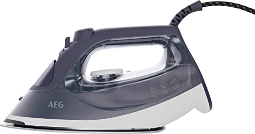 AEG SI6-1-2MN Dampfbügeleisen, 2400 Watt, 160g Dampfstoß, 0-40g Dampf/Min., Restwärmeanzeige, Sicherheitsabschaltung, Selbstreinigungsfunktion, 1,95 m Kabel, Anti-Kalk System, blau/weiß. – Bild 2