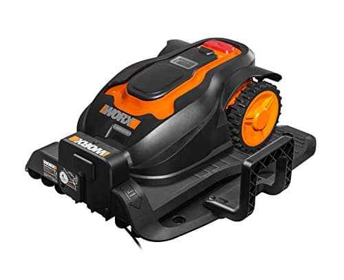 Worx Landroid M1000i Mähroboter mit WLAN-Verknüpfung und App-Steuerung für bis zu 1000 qm Rasenfläche. Verstellbare Schnitthöhe. Maße: 55 x 38,5 x 26 cm (L x B x H). – Bild 4