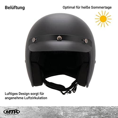 Nexo Helmschirm Für Jethelm Fiberglas Urban - Leichter Schirm Für Motorradhelm In Schwarz