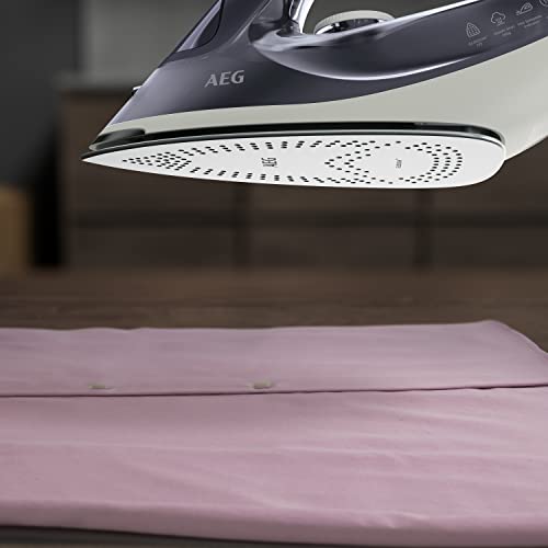 AEG SI6-1-2MN Dampfbügeleisen, 2400 Watt, 160g Dampfstoß, 0-40g Dampf/Min., Restwärmeanzeige, Sicherheitsabschaltung, Selbstreinigungsfunktion, 1,95 m Kabel, Anti-Kalk System, blau/weiß. – Bild 5