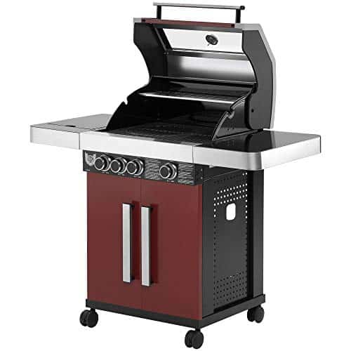 BBQ CHIEF Core Gasgrill 3+1 Brenner - 9kW Edelstahl Grill Mit Seitenbrenner Und Rollen
