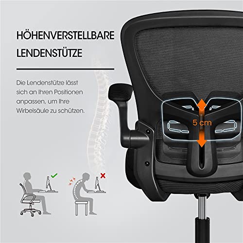 GTPlayer Bürostuhl ergonomisch, hohe Rückenlehne, klappbare Armlehnen, PU-Leder, braun (CH228 GTPlayer Bürostuhl ergonomisch, hohe Rückenlehne, klappbare Armlehnen, PU-Leder, braun (CH228