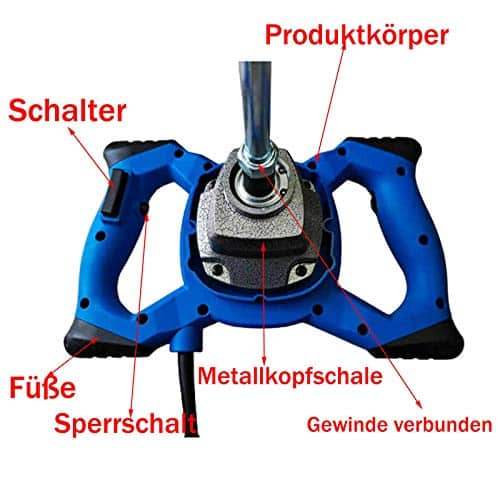Akku Farbmörtelrührer - Brushless 2-in-1 Bohrhammer Und Rührgerät