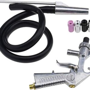 Air Sandblaster mit Siphon-Werkzeug, Metall-Sandstrahler, Set mit Luftdüsen mit Knöpfen, Sandstrahlpistole + Düsen + Anschluss
