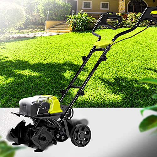 DJLOOKK Elektrische Gartenfräse/Grubber, kabelloser MiniVertikutierer