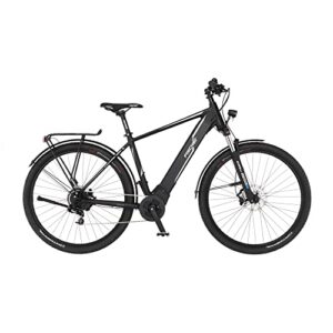 Fischer E-Bike ATB, Terra 5.0i Elektrofahrrad für Damen und Herren, RH 51 cm, Mittelmotor 50 Nm, 36 V Akku im Rahmen, schwarz matt, 29 Zoll