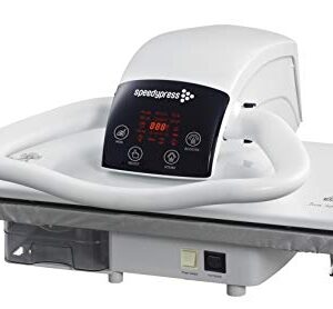Speedypress Dampfpresse 71HD Weiß, robust, professionell, 68 cm (+ gratis Bügeleisenaufsatz, Antikalk-Wasserfilter, Ersatzabdeckung und Schaumstoffunterfilz)