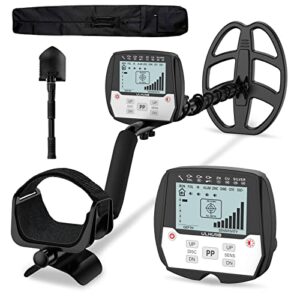 ULHUND Metalldetektoren für Erwachsene Wasserdicht - Professioneller Golddetektor mit höherer Genauigkeit mit LCD-Display, 3 Modi, fortschrittlicher DSP Chip 12 Zoll Smart Search Coil Metalldetektoren