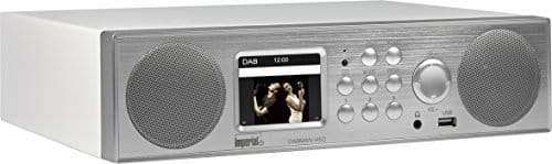 Imperial Dabman i450 Radio (2.1 Sound, Bluetooth, WLAN, USB, Aux In, Line-Out) Silber/weiß & Kopp Flachstecker weiß (250 V) – Bild 2