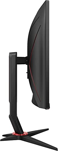 AOC Gaming C27G2U - 27" FHD Curved Monitor, 165 Hz, 1ms, Freesync Premium (1920x1080, HDMI, DisplayPort, USB Hub), schwarz/rot – Bild 4