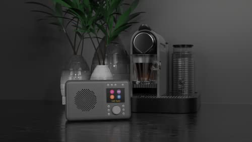 Pure Elan Connect DAB+ Radio mit Bluetooth 5.0 in Charcoal Schwarz. Inklusive TFT Farbdisplay, 20 Senderspeicher, Preset-Tasten, 3.5mm Klinkenstecker, Batteriebetrieb möglich und USB. – Bild 4