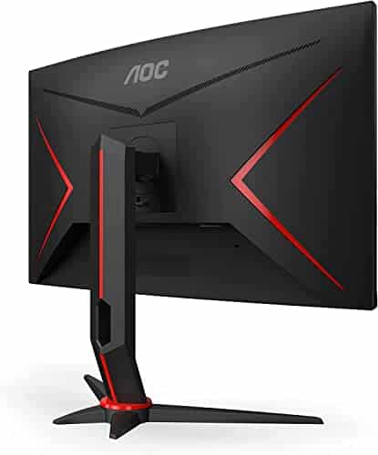 AOC Gaming C27G2U - 27" FHD Curved Monitor, 165 Hz, 1ms, Freesync Premium (1920x1080, HDMI, DisplayPort, USB Hub), schwarz/rot – Bild 6