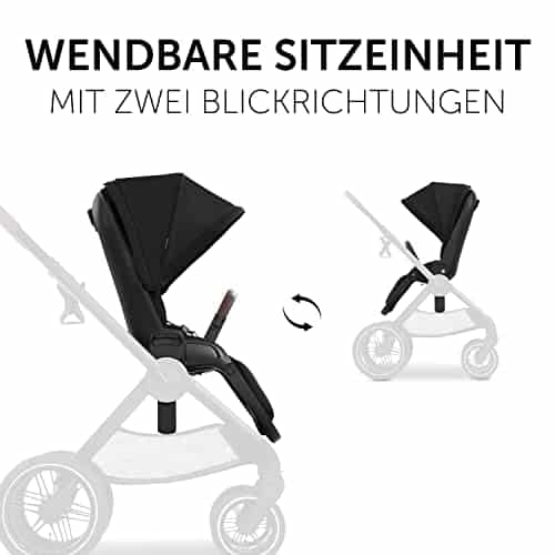 Hauck Kombi-Kinderwagen Walk N Care Air Set (Black) inkl. Babywanne, Sportsitz, Beindecke und Getränkehalter (bis 22kg belastbar) – Bild 6