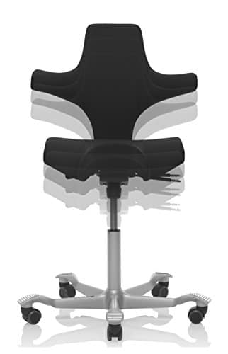 HAG Capisco 8106 Xtreme Poltrona Da Ufficio - Seduta Rossa EXR079, Molla A Gas 200 Mm, Altezza 47-65,5 Cm, Ruote Morbide