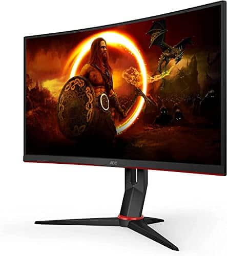 AOC Gaming C27G2U - 27" FHD Curved Monitor, 165 Hz, 1ms, Freesync Premium (1920x1080, HDMI, DisplayPort, USB Hub), schwarz/rot – Bild 8