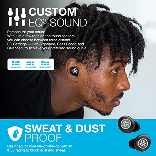JLab JBuds Air Pro - True Wireless Earbuds mit Tile-Tracker, Bluetooth, kabellos, USB-Ladeetui, Dual Connect & EQ3 Sound – Bild 7