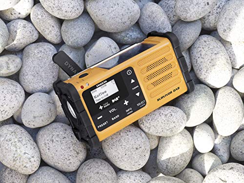 Sangean MMR-88 Survivor M8 - Tragbares Kurbelradio mit Notsummer und LED Taschenlampe - Schwarz/Gelb – Bild 3