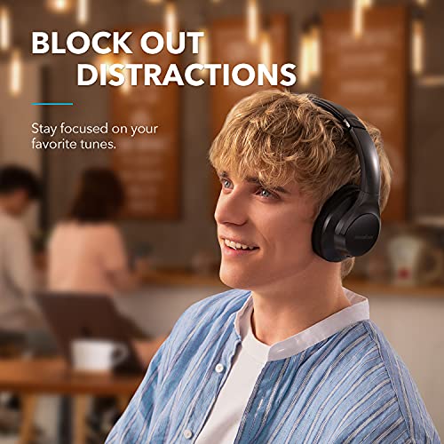 Soundcore Life Q20+ Bluetooth-Kopfhörer mit aktiver Geräuschisolierung, 40h Akkuleistung, Hi-Res Audio und App-Funktion für Verbindung mit 2 Geräten gleichzeitig - Schwarz, ideal für Homeoffice und Reisen. – Bild 4