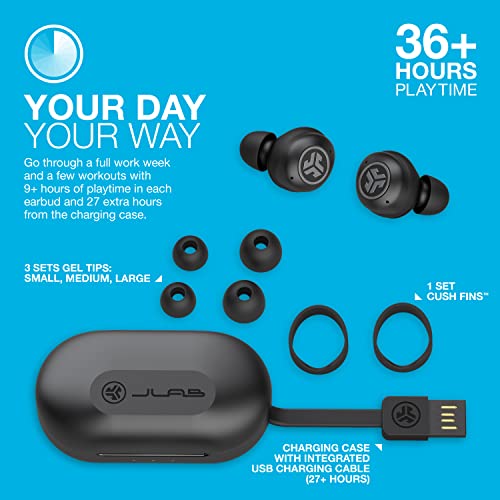 JLab JBuds Air Pro - True Wireless Earbuds mit Tile-Tracker, Bluetooth, kabellos, USB-Ladeetui, Dual Connect & EQ3 Sound – Bild 3