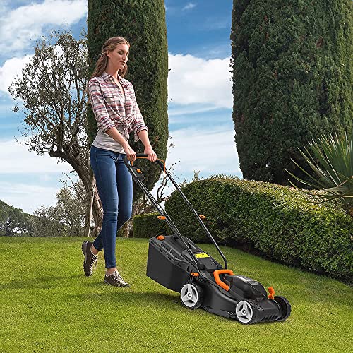 YARDCARE Akku Rasenmäher Mit 2 Akkus - Elektro Rasenmäher Bis 675 M², 41 Cm Schnittbreite, 7 Schnitthöhen